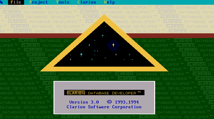 Clarion Database Developer 3.0. - Splash